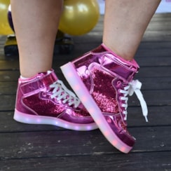 A pair of Pink Sneakers